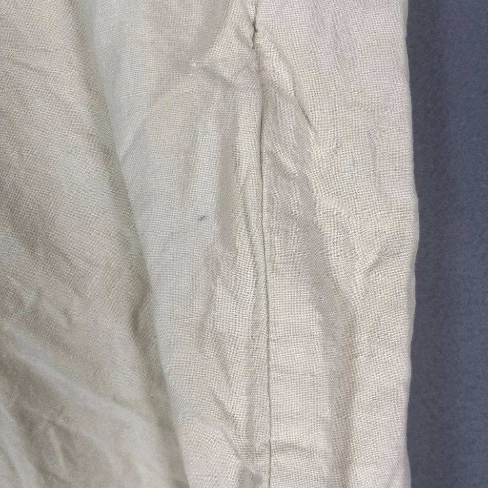 Faherty Shorts Mens Size 38 Beige Khaki Linen Blend Casual Chino Lightweight 9